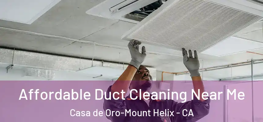 Affordable Duct Cleaning Near Me Casa de Oro-Mount Helix - CA