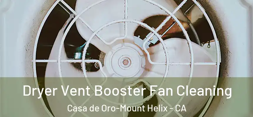  Dryer Vent Booster Fan Cleaning Casa de Oro-Mount Helix - CA