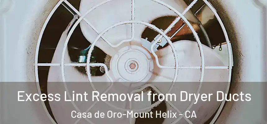 Excess Lint Removal from Dryer Ducts Casa de Oro-Mount Helix - CA